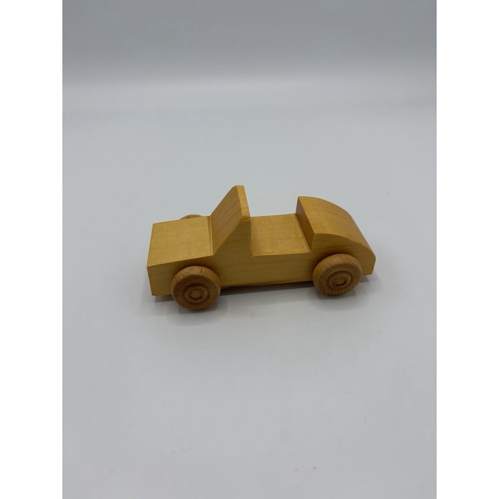 Handmade Sports Car Wooden Car Handcrafted Classical Toy‎ 4.5" Vintage